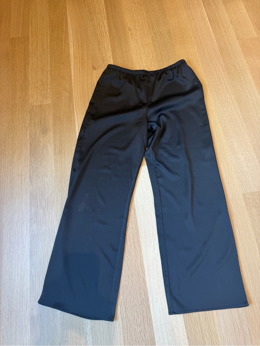 Classic Black Wide Leg Pants Ming Medium